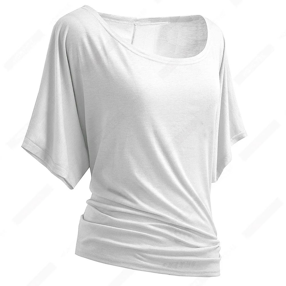 Футболка женская однотонная с круглым вырезом модная короткая рубашка в
