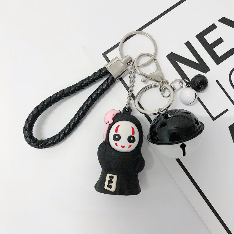 

2020 New Style Keychains No Face Man Model Action Figure Miyazaki Hayao Anime Keychain Boy GirlFavorite Keyring Gifts