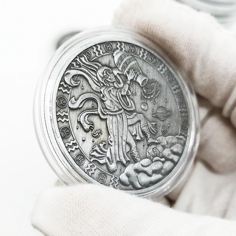 Двенадцать созвездий зодиака Серебряная Юбилейные монеты евро Астрология