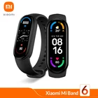 Оригинальный умный Браслет Xiaomi Mi Band 6, экран AMOLED 1,56 дюйма, фитнес-трекер Mi Band 6, пульсометр, Bluetooth 5 АТМ, водонепроницаемый