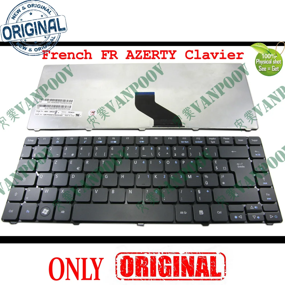 

AZERTY Клавиатура для ноутбука Acer Aspire 3810, 3810T, 4736, 4736Z, 4745G, 4745Z, 4738G, 4738Z, 4738ZG, 4740, 4740G, 4741, черный