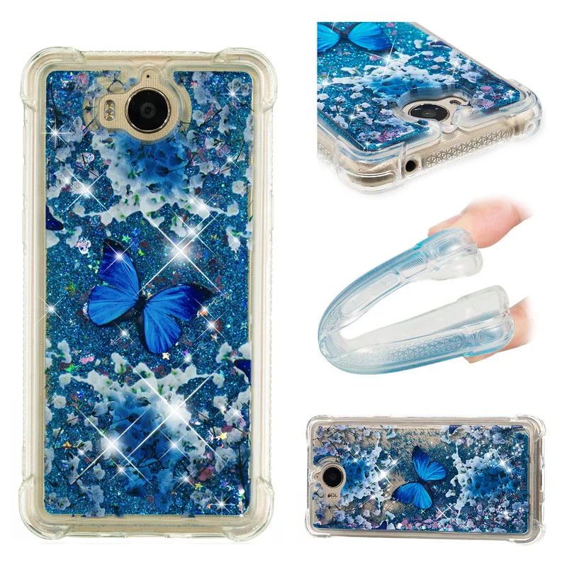 Для huawei Y5 Y6 Nova Young Bling с динамичными плавающими жидкими милый чехол MYA-U29 MYA-L22 MYA-L41 L11 Мягкий силиконовый чехол-бампер