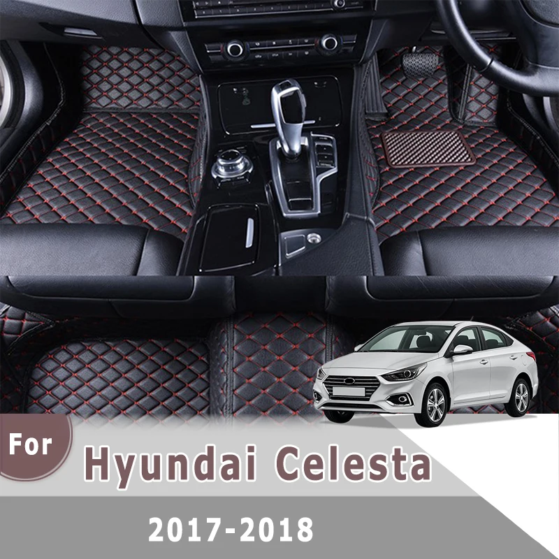 

RHD Carpets For Hyundai Celesta 2017 2018 Car Floor Mats Auto Interior Accessories Parts Artificial Leather Foot Dash Pads Rugs
