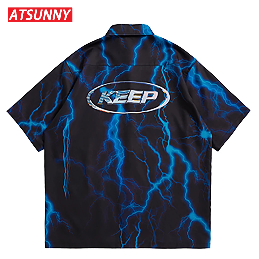 ATSUNNY flash Harajuku Retro Varsity Jacket Casual Mens cotton Jacket Fashion Coat Streetwear Tops
