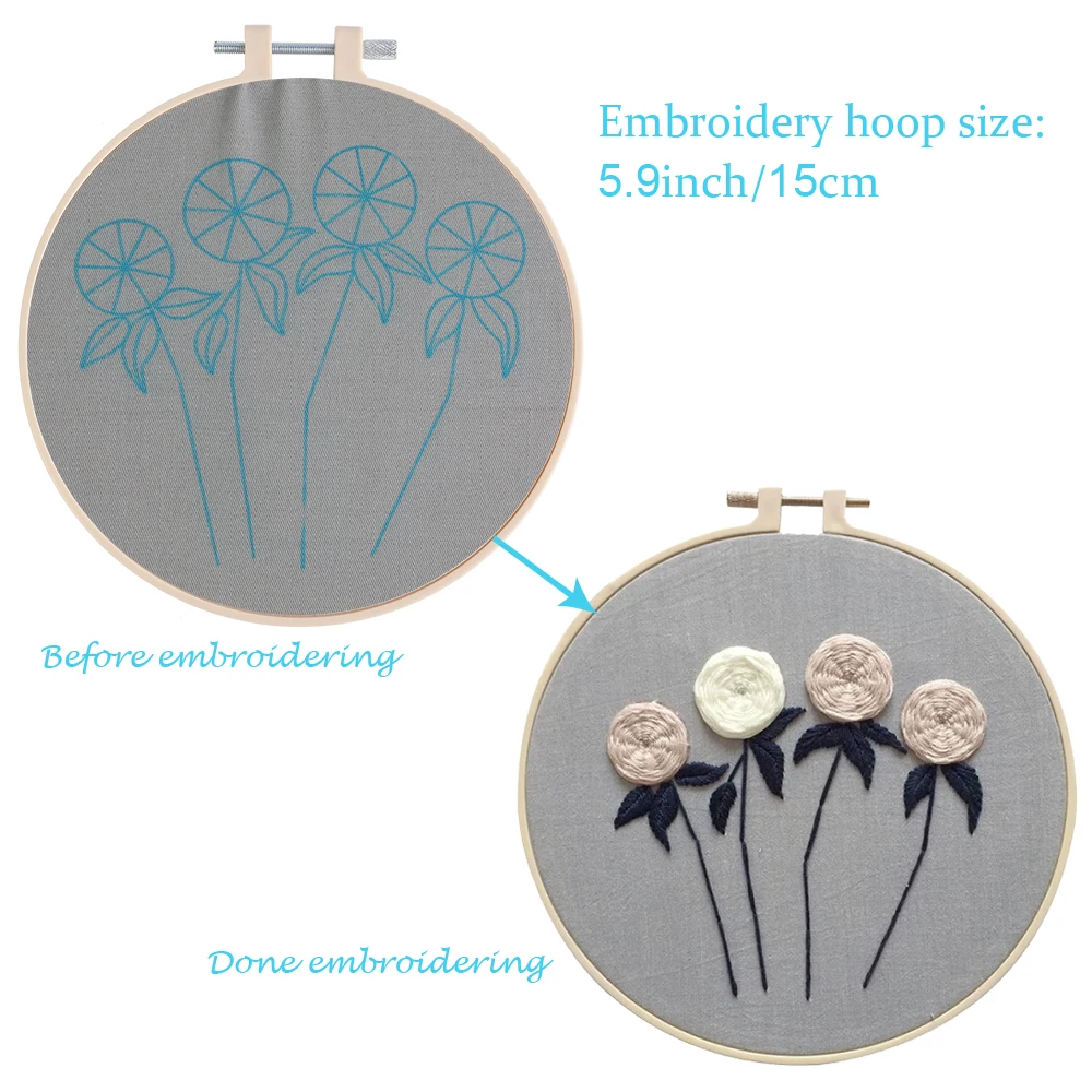 Набор для вышивания с цветочными растениями цветных нитей|Вышивка| |