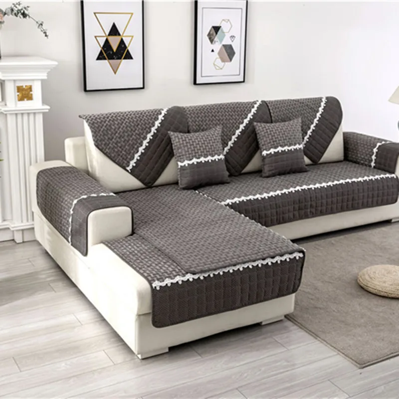 

Cotton Linen Fabric Sofa Cover Sofa Towel Solid Color Couch Cover Seat Cover for Living Room Corner Sofa Towel