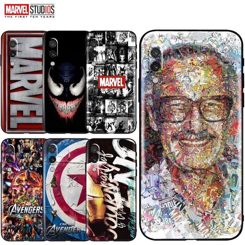 

Marvel Avengers Phone Case For Xiaomi Redmi 7 7A Captain America IronMan SpiderMan Hulk Thor Venom Deadpool Stan Lee Back funda