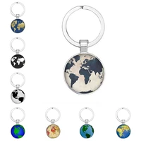 the new earth plane keychain pendant earth personality commemorative key ring gift for travel lovers