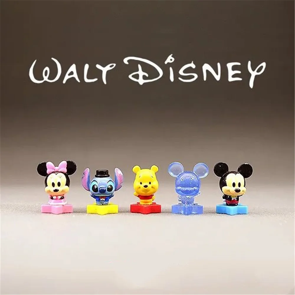 

Disney Mickey Mouse Minnie Stitch 2.6cm Mini Model Anime Doll PVC Action Figures Accessories Figurines Toys For Kid Children Toy