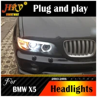 car styling headlight led for bmw e53 headlight 2003 2006 for bmw x5 led h7 xenon lens plug and pay head lamp