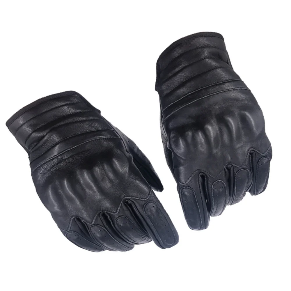 

Creative Sheepskin Anti-slid Anti-wear Finger for Racing Driving Cycling Motorcycle Camping (Black)