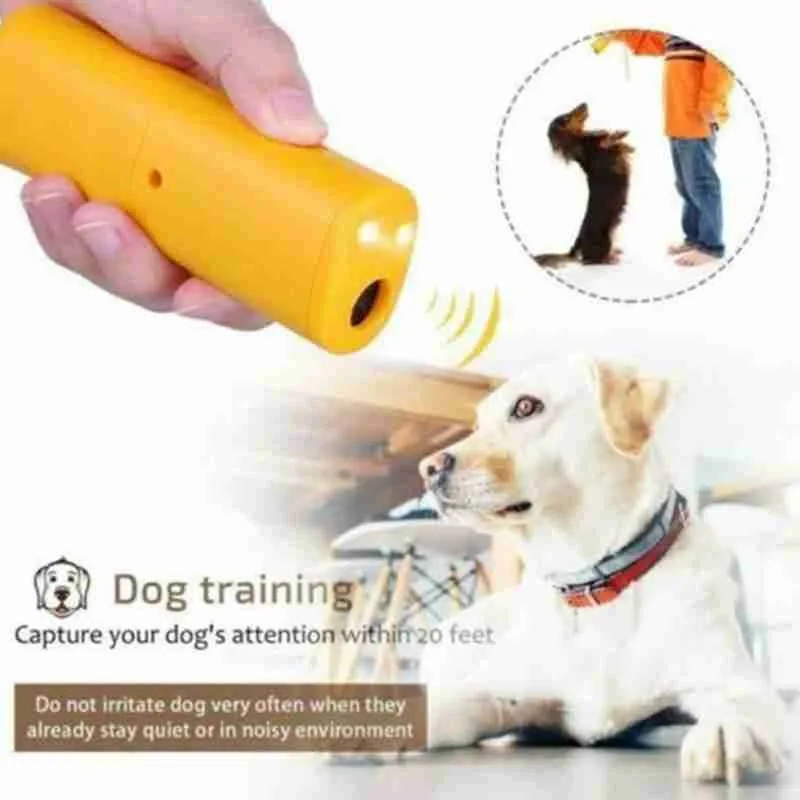

Dog Repeller Training Repeller Control Trainer Device 3 in 1 Anti-barking Stop Bark Deterrents Dogs Pet Training Device Light