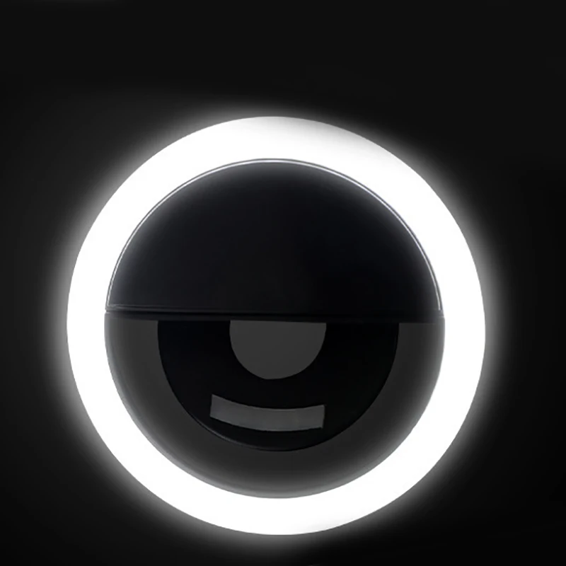 

Rechargeable Self LED Ring Light Flash Beauty Mini Fill Light Night Clip for Smartphone Mobile Phone Lens