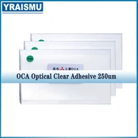 50pcs 250um oca optical clear adhesive for iphone 12pro 11 pro x xs xr max 5 4s 6 6s 7 8 plus oca glue touch glass lens