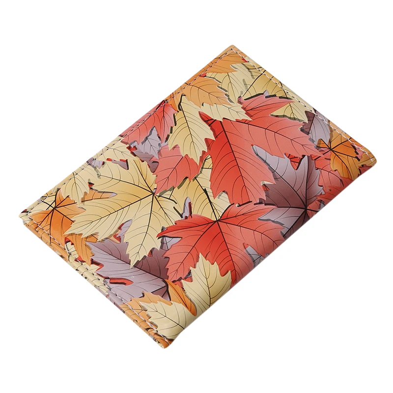 Брендовый качественный чехол для паспорта с принтом в виде кленовых листьев