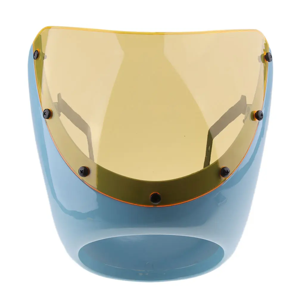 7 ''круглая фара обтекатель лобовое стекло чехол для ретро Кафе Racer |