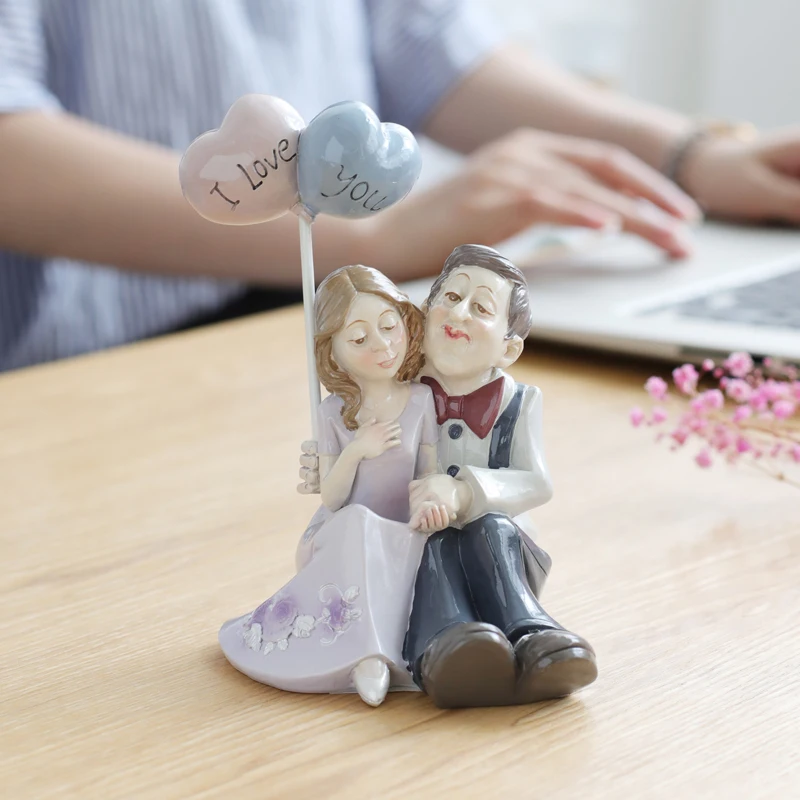 

Love Couples Art Sculpture Decorations Abstract Figure Figurine Creative Resin Craft Modern Home Decoration Wedding Gift R4896