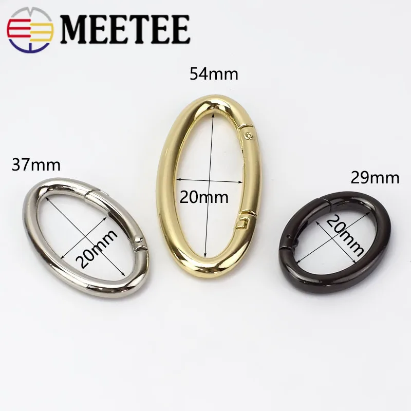 Meetee 5pcs 25/29/37/54mm Oval Ring Openable Leather Bag Belt Strap Dog Chain Buckles DIY Snap Clasp Clip Trigger Accessories | Дом и сад
