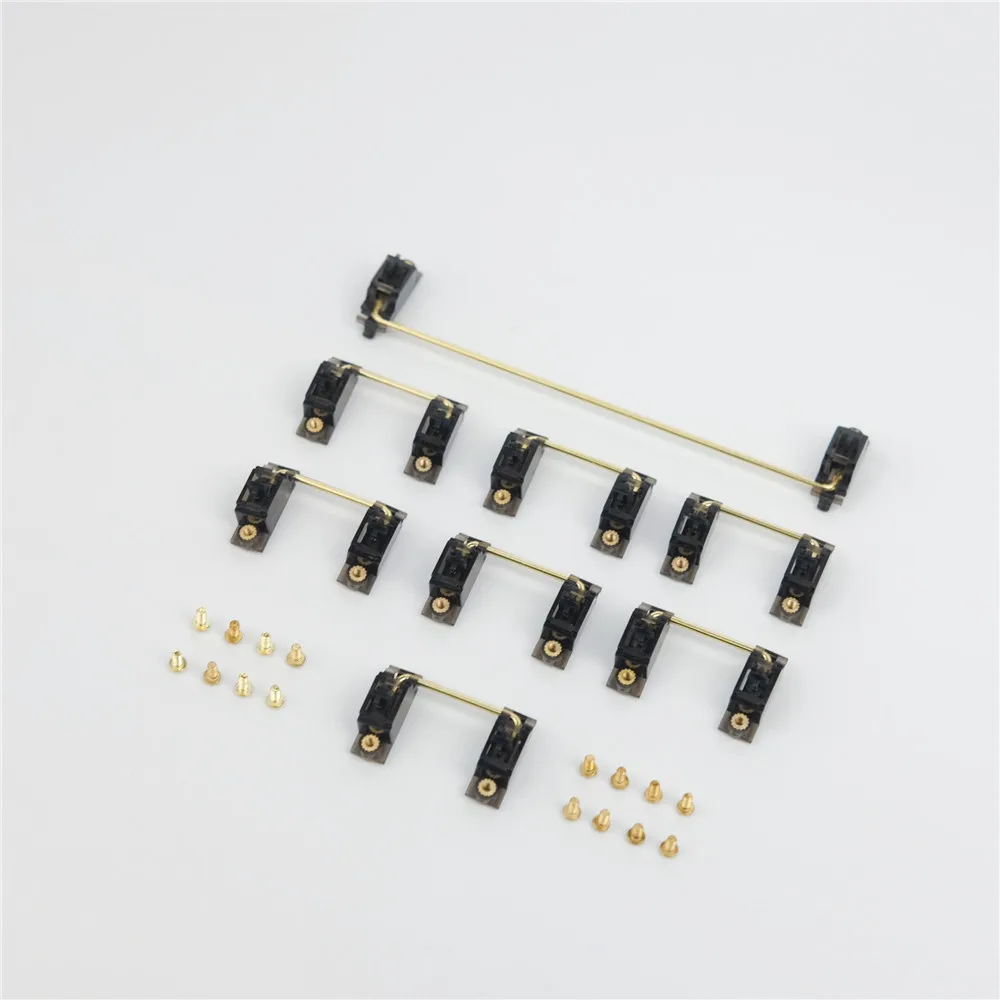 PCB Screw Satellite Transparent Gold-plated Cherry Stabilizers 2U 6.25U For DIY Mechanical Keyboard