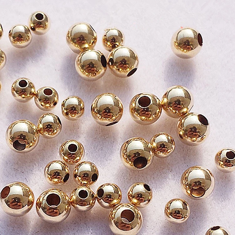 Маленькие золотые бусины 14K DIY хрустальные бусины|Ювелирная фурнитура и