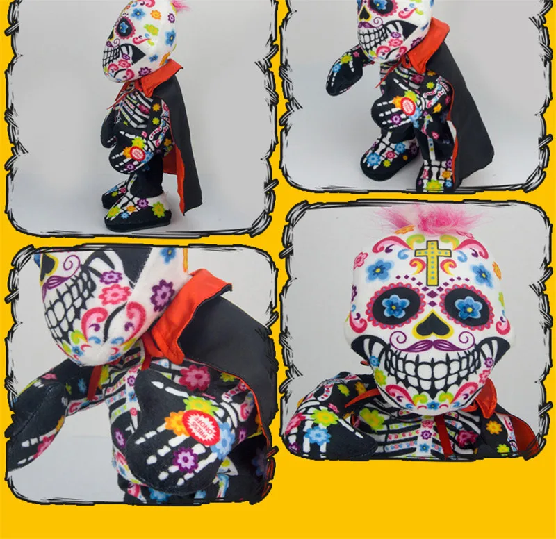 Хэллоуин плюшевые игрушки с контролем денег призрак Скелетон кости черепа