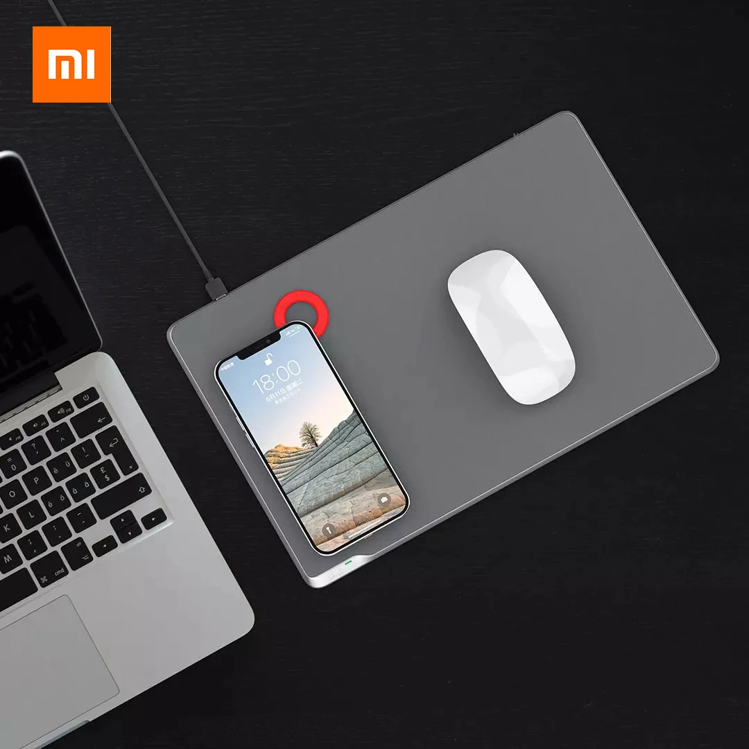 

Магнитный Беспроводной коврик для мыши Xiaomi Mijia Youpin с быстрой зарядкой и индикатором позиционирования