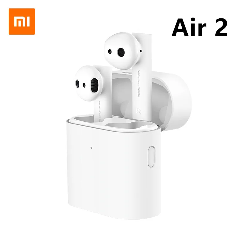 Белый Xiaomi Mi Air 2 гарнитура TWS Bluetooth 5,0 наушники Airdots Pro 2 длинная батарея ENC Авто пауза кран управление Быстрая зарядка - Цвет: Белый