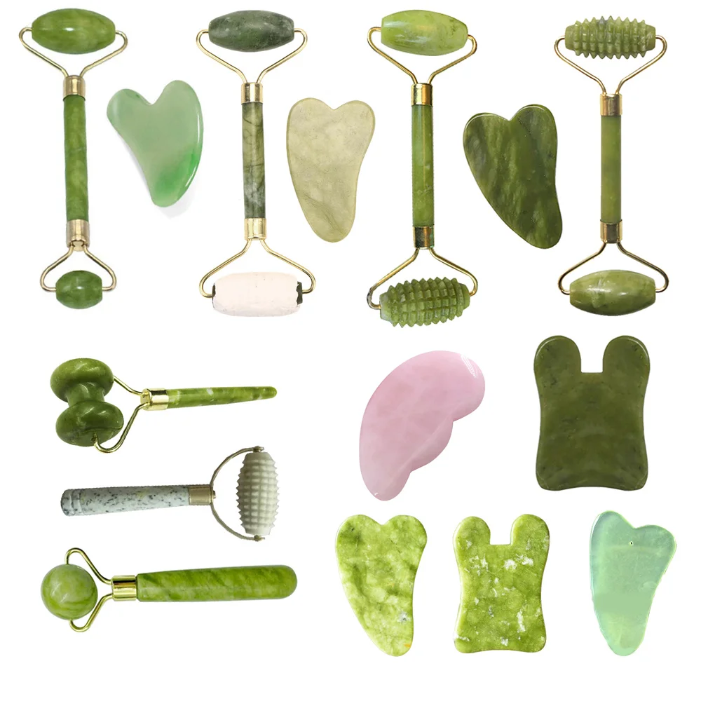 Уход за лицом ролик натурального нефрита Кварцевый камень уход кожей лица для