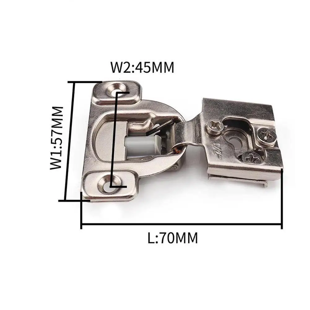 

10pcs/set 1/2" Buffer Hinge 105 Degree Soft Closing Hinges with Screws + Door Plate + Cushion Pad For RV Trailer Cabinet