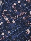 navy blue Бордовая/темно-синяя/Золотая/Розовая/кружевная ткань серебряного цвета 3d шифоновые цветы из бисера жемчуга, высококачественные товары, стильные кружевные вечерние платья - Цвет: navy blue