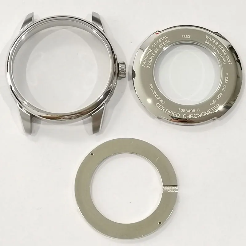 T086408A case Чехол для часов, задняя крышка, сапфировое стекло, зеркальные запчасти, чехол из нержавеющей стали для T461/T035617A/T086408A/T044430A/T100417A - Цвет: T086408A case