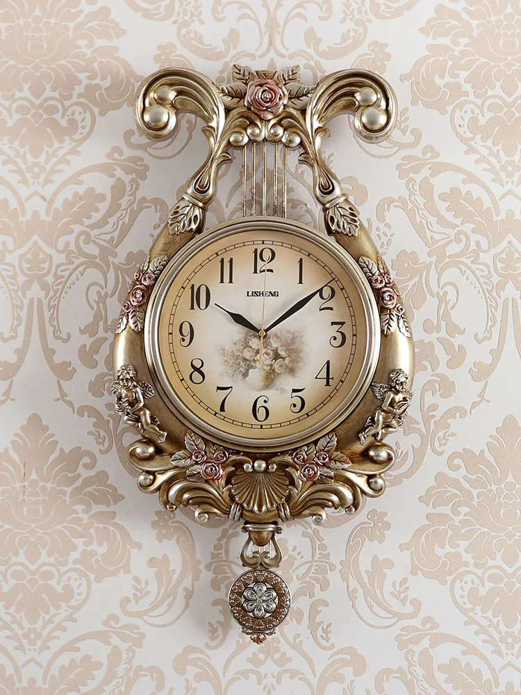 Креативные ретро настенные часы для гостиной спальни украшения музыкальное