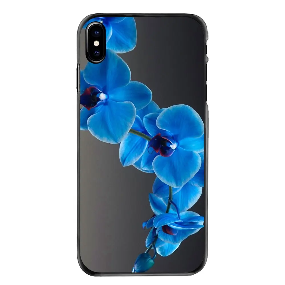 Для iPhone 4 4S 5 5S 5C SE 6 6S 7 8 Plus X XR XS Max iPod Touch аксессуары Обложка Сумка Голубая Орхидея
