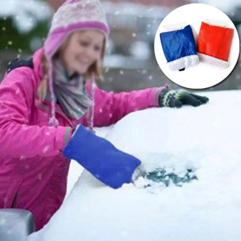 

Лопаты, скребок для автомобиля с перчаткой, скребки для окон автомобиля, скребок для автомобильного стекла, практичный ручной инструмент дл...