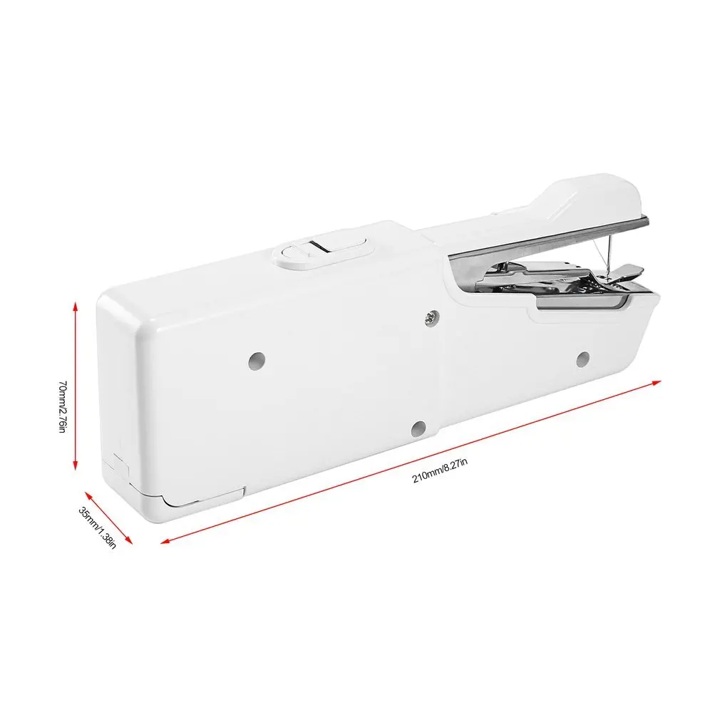 

Mini Portable Electric Handheld Sewing Machine Battery Powered Easy Stitch Clothes Sewing Tool For Travel Home Use