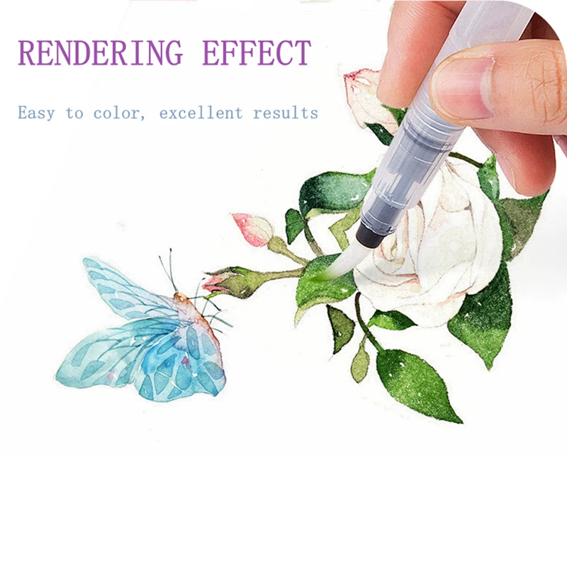 3/9 штук Портативный маркеры Краски щетка воды Цвет Кисть мягкая вода кисть для