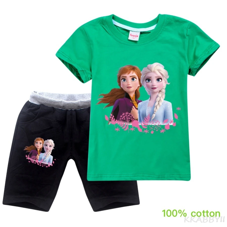 Комплект детской одежды Disney летняя футболка и шорты для мальчиков девочек