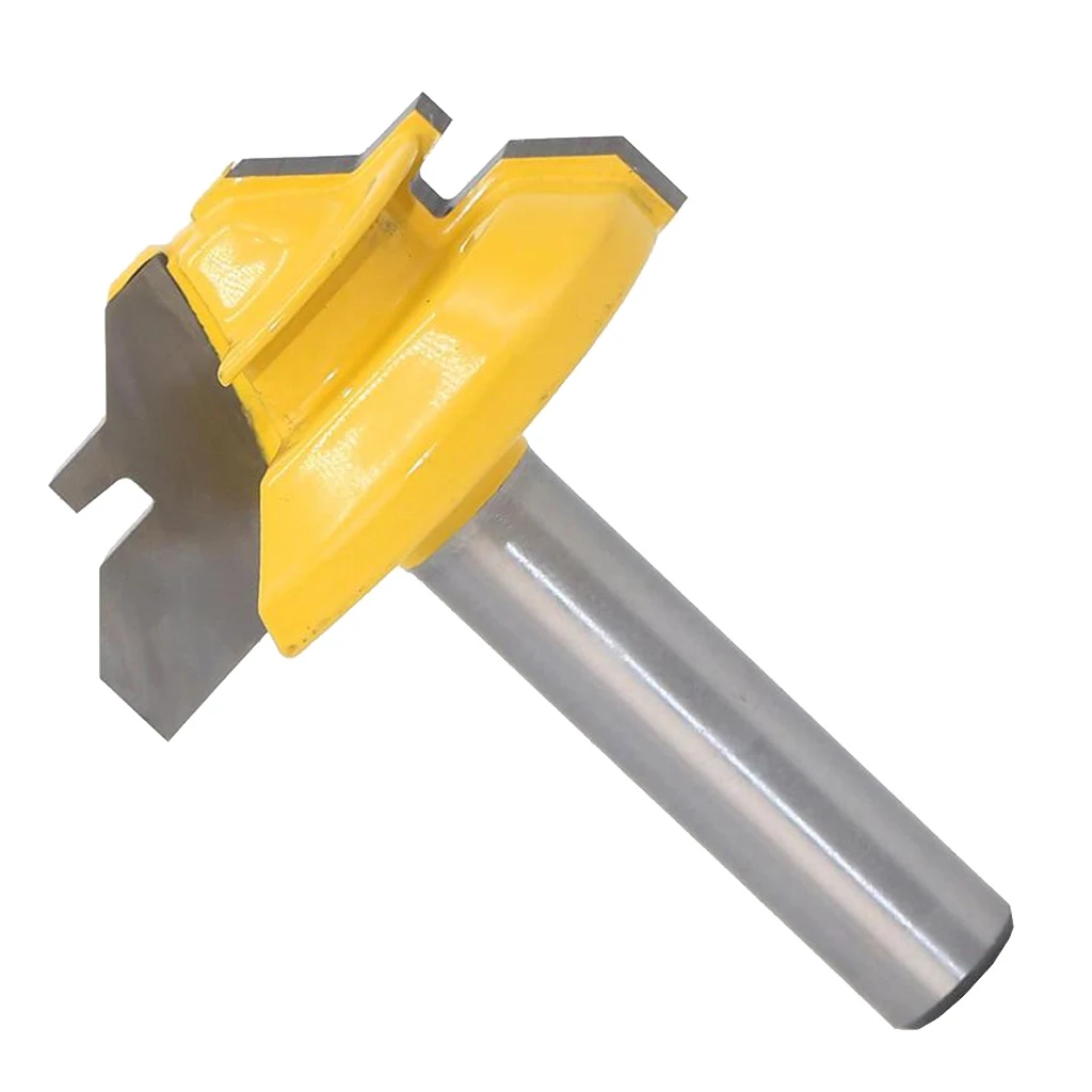 

8mm Shank x 1-3/8" Lock Miter Router Bit 45 Degree Woodworking Cutter Tool