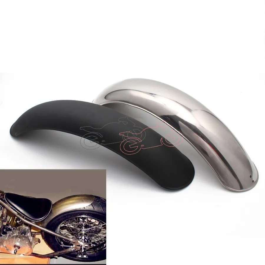 

1pcs Black/Chrome Motorcycle Retro Metal Rear Motorcycle Fender Mudguard for Vintage Harley BOB