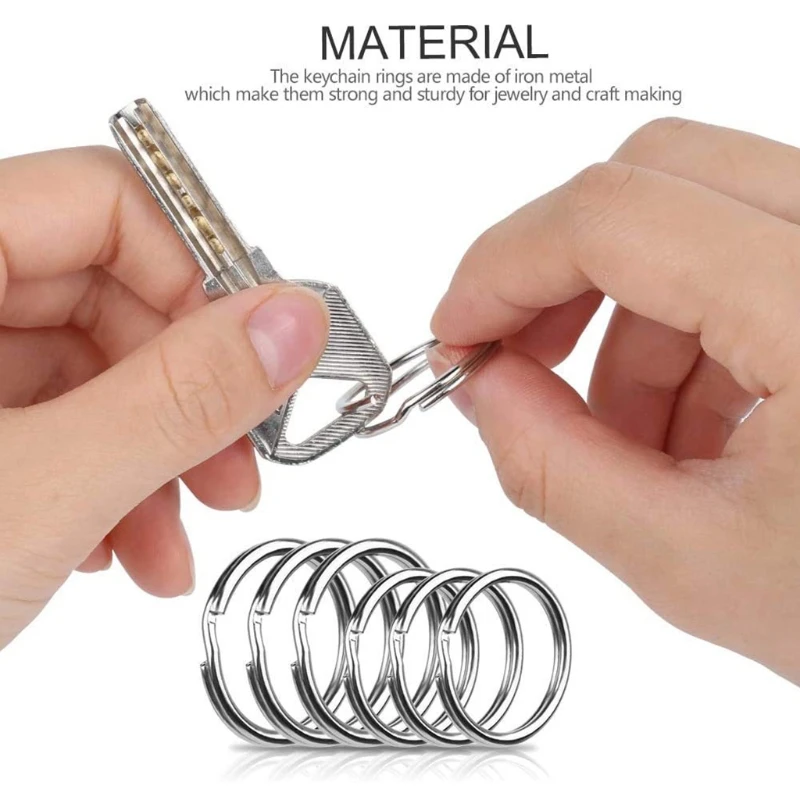 200x разделенные кольца для ключей оптом и художественных поделок аксессуары