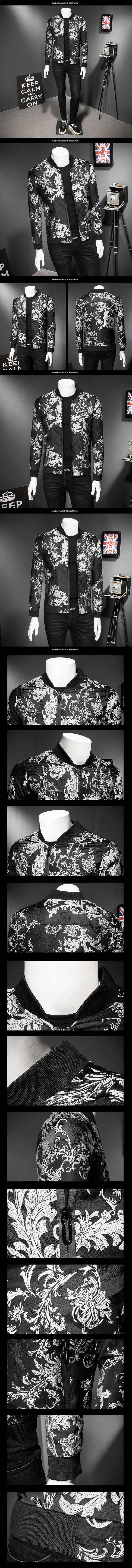 Мужское пальто, ветровка, одежда для мужчин, винтажная куртка, пальто, 5XL, осенняя куртка с цветочным рисунком, Мужская винтажная деловая куртка-бомбер