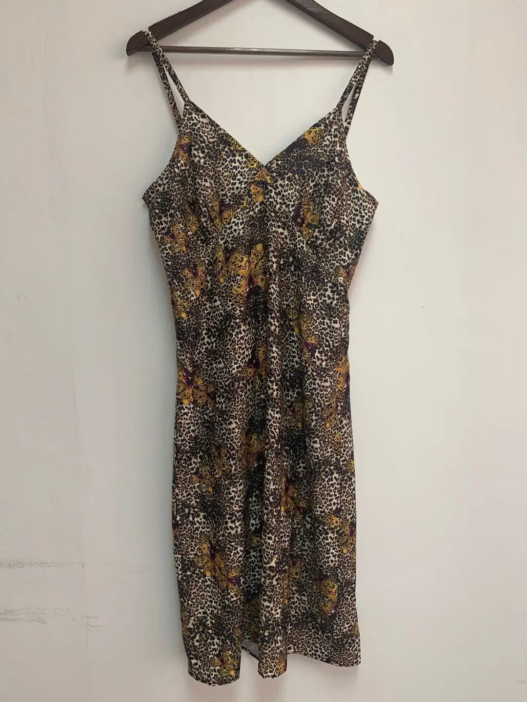 Женское платье Весна/Лето 2020 Новое сексуальное леопардовое миди с орхидеей |