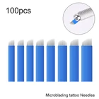 100 шт., U-образные иглы для микроблейдинга, 7911121416, 18 пин