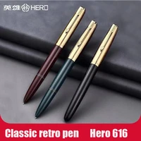 hero 616 fountain pen arrow mark ink pen stainless steel cap fine nib stationery office school supplies writing gift