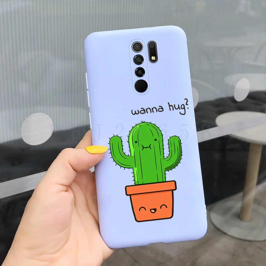 Чехол-накладка для Xiaomi Redmi 9 ТПУ противоударный с изображением карамельных цветов
