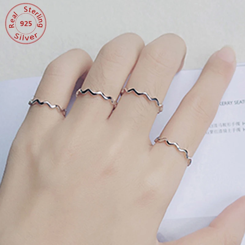 Трендовый набор колец на костяшках 100% Настоящее чистое кольцо из стерлингового