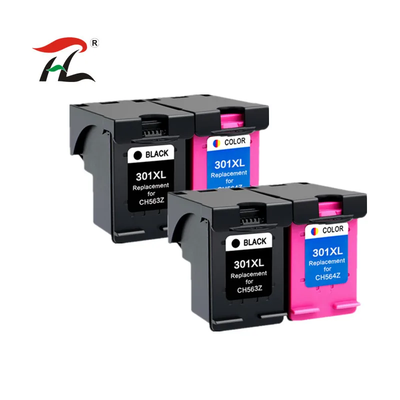 2 Black 2 Color Совместимость 301XL сменный картридж для принтера для hp 301 xl для hp 301 CH563EE CH564EE для Deskje 1000 1050 2000 2050 2510 3000 3054 - Цвет: 2 Black 2 Color