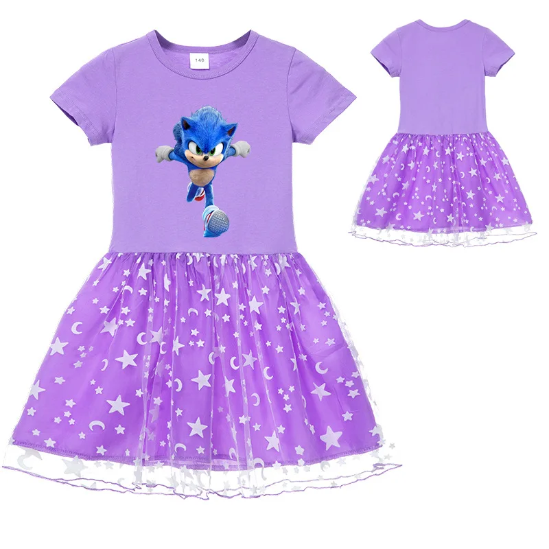 Платье для девочек летняя одежда малышей милое платье принцессы Костюм