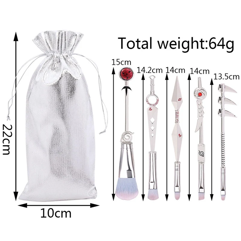 

2021 Classic Anime Cosplay Makeup Brushes Set Blush Eyeshaow Eyebrow Highlighter Brush Design Synthetic Hair Brushes Set