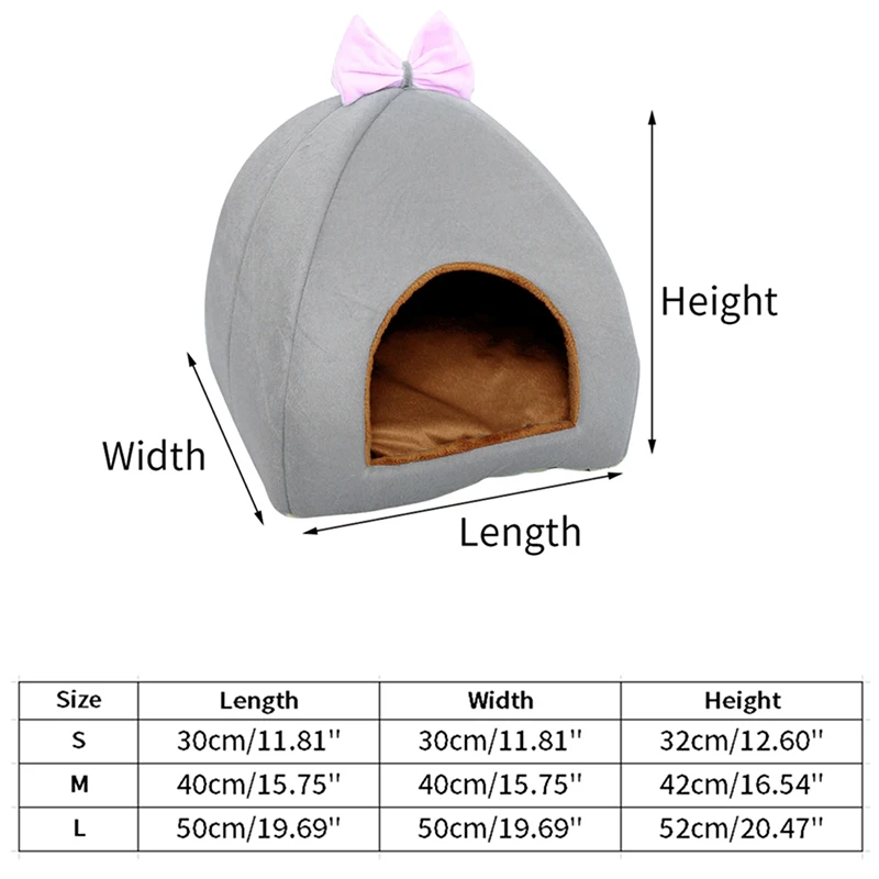 New Arrival Cat House Warm Puppy Bed Yurt Shaped Pet House for Kittens Puppy Short Plush Dog Cage Comfortable Pet Supplies